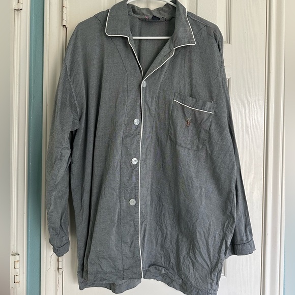 Polo Ralph Lauren Other - Polo Ralph Lauren Traditional Pajama Shirt size Large Gray